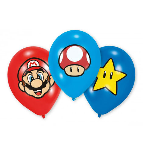 Picture of SUPER MARIO LATEX BALLOONS 11 INCH - 6PK